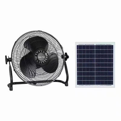 12W navulbare Draagbare Zonnevloerventilator 12in 3 Windsnelheid